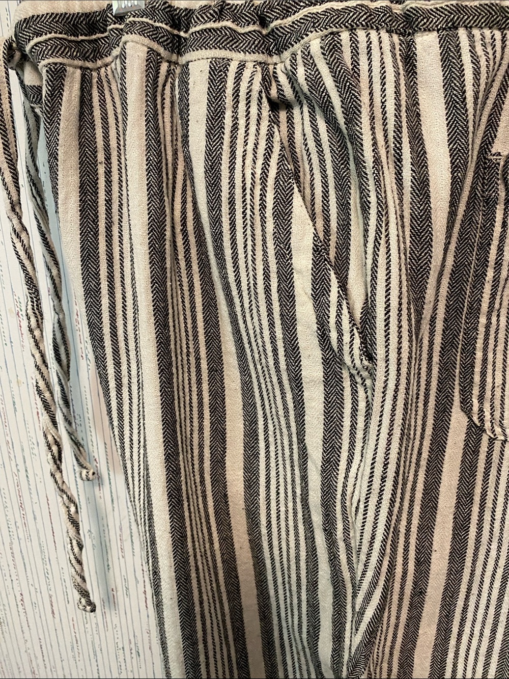 Old Navy XL wide Leg Striped Drawstring Trousers - Black & White - Picture 5 of 9